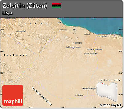 Satellite Map of Zeleitin (Zliten)