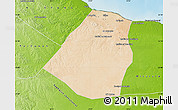 Satellite Map of Zeleitin (Zliten), physical outside