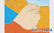 Satellite Map of Zeleitin (Zliten), political outside
