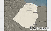 Shaded Relief Map of Zeleitin (Zliten), darken