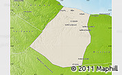 Shaded Relief Map of Zeleitin (Zliten), physical outside
