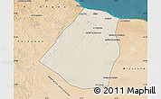 Shaded Relief Map of Zeleitin (Zliten), satellite outside