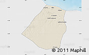 Shaded Relief Map of Zeleitin (Zliten), single color outside