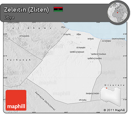 Silver Style Map of Zeleitin (Zliten)