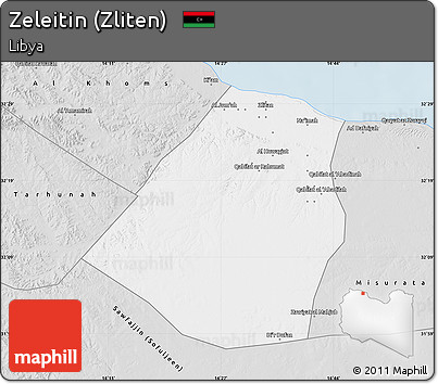 Silver Style Map of Zeleitin (Zliten)