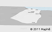 Gray Panoramic Map of Zeleitin (Zliten), single color outside