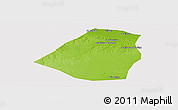 Physical Panoramic Map of Zeleitin (Zliten), cropped outside