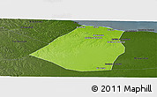 Physical Panoramic Map of Zeleitin (Zliten), darken