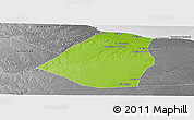 Physical Panoramic Map of Zeleitin (Zliten), desaturated