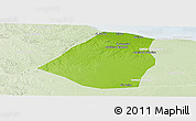 Physical Panoramic Map of Zeleitin (Zliten), lighten