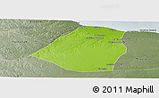Physical Panoramic Map of Zeleitin (Zliten), semi-desaturated