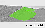 Political Panoramic Map of Zeleitin (Zliten), desaturated
