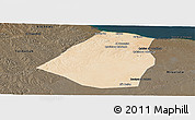 Satellite Panoramic Map of Zeleitin (Zliten), darken