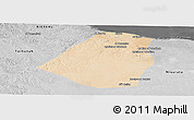 Satellite Panoramic Map of Zeleitin (Zliten), desaturated