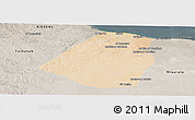 Satellite Panoramic Map of Zeleitin (Zliten), semi-desaturated