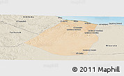 Satellite Panoramic Map of Zeleitin (Zliten), shaded relief outside