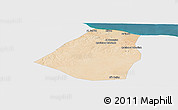 Satellite Panoramic Map of Zeleitin (Zliten), single color outside