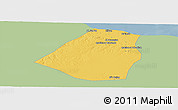 Savanna Style Panoramic Map of Zeleitin (Zliten), single color outside