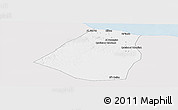 Silver Style Panoramic Map of Zeleitin (Zliten), single color outside