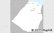 Gray Simple Map of Zeleitin (Zliten), single color outside