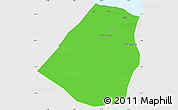 Political Simple Map of Zeleitin (Zliten), single color outside
