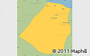 Savanna Style Simple Map of Zeleitin (Zliten), single color outside