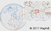 Gray Location Map of Liechtenstein, lighten, desaturated
