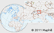 Gray Location Map of Liechtenstein, lighten