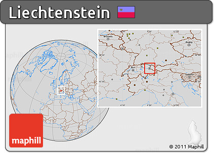 Savanna Style Location Map of Liechtenstein, lighten, desaturated