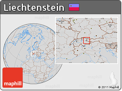 Savanna Style Location Map of Liechtenstein, lighten, desaturated