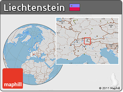 Savanna Style Location Map of Liechtenstein, lighten, desaturated, land only