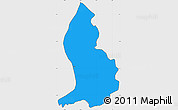 Political Simple Map of Liechtenstein, single color outside