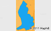 Political Shades Simple Map of Liechtenstein, political outside