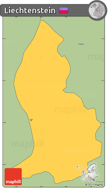 Savanna Style Simple Map of Liechtenstein
