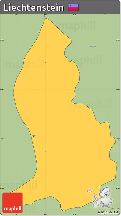 Savanna Style Simple Map of Liechtenstein