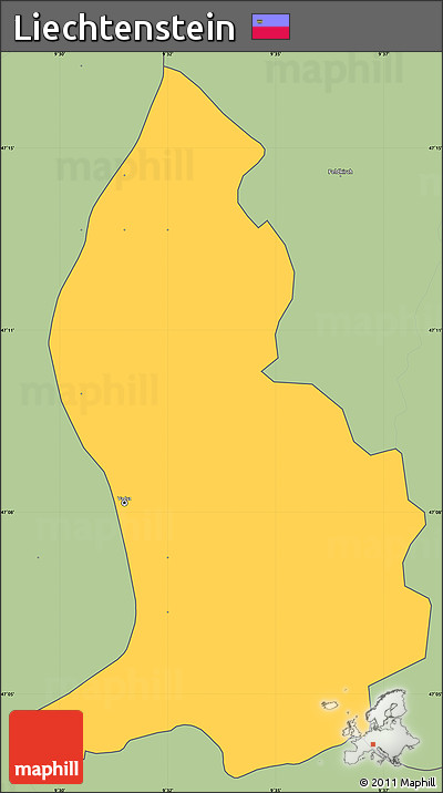 Savanna Style Simple Map of Liechtenstein