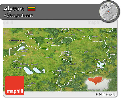 Satellite 3D Map of Alytaus