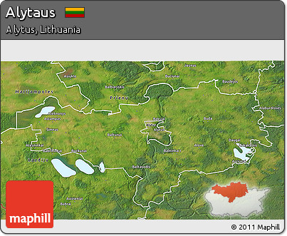 Satellite 3D Map of Alytaus