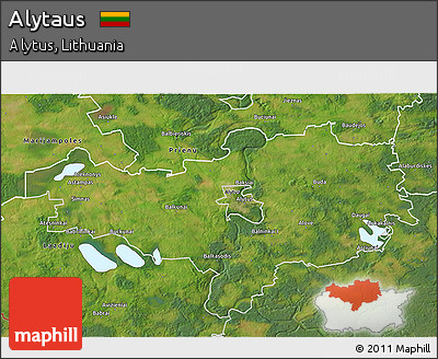 Satellite 3D Map of Alytaus
