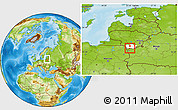 Physical Location Map of Druskininkai, highlighted parent region, within the entire country