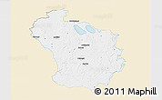 Classic Style 3D Map of Lazdiju, single color outside