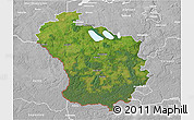Satellite 3D Map of Lazdiju, lighten, desaturated