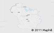 Silver Style 3D Map of Lazdiju, single color outside