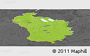 Physical Panoramic Map of Lazdiju, darken, desaturated