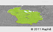 Physical Panoramic Map of Lazdiju, desaturated