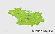 Physical Panoramic Map of Lazdiju, single color outside