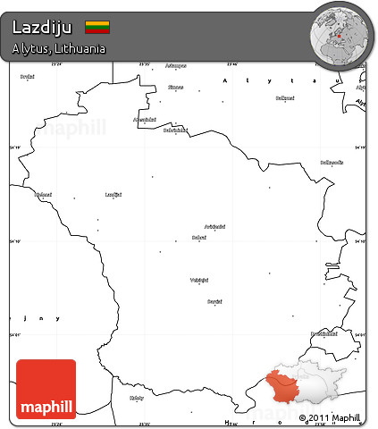 Blank Simple Map of Lazdiju