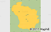 Savanna Style Simple Map of Lazdiju, single color outside