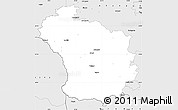 Silver Style Simple Map of Lazdiju