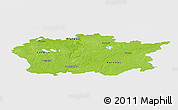 Physical Panoramic Map of Alytus, single color outside